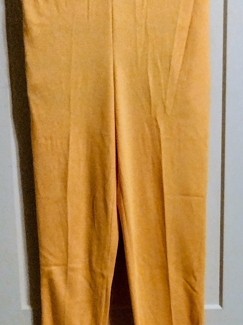 New Roaman's Mustard Yellow Straight-Leg Knit Pants